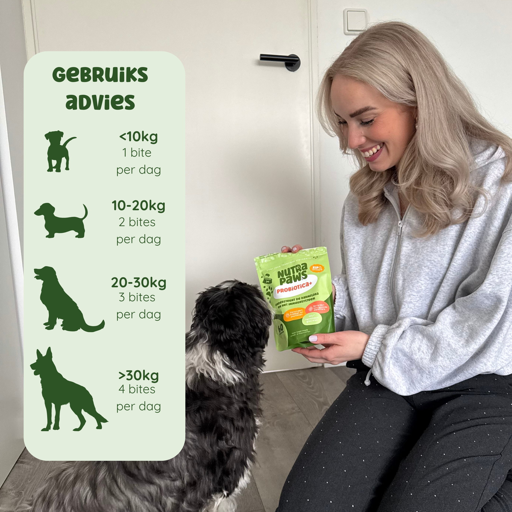 NutraPaws Probiotica+ | 60 snoepjes